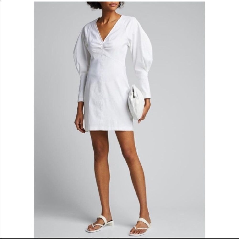 A.L.C Women’s aila long sleeve linen blend romance mini dress Sz 6 and 10, NWT